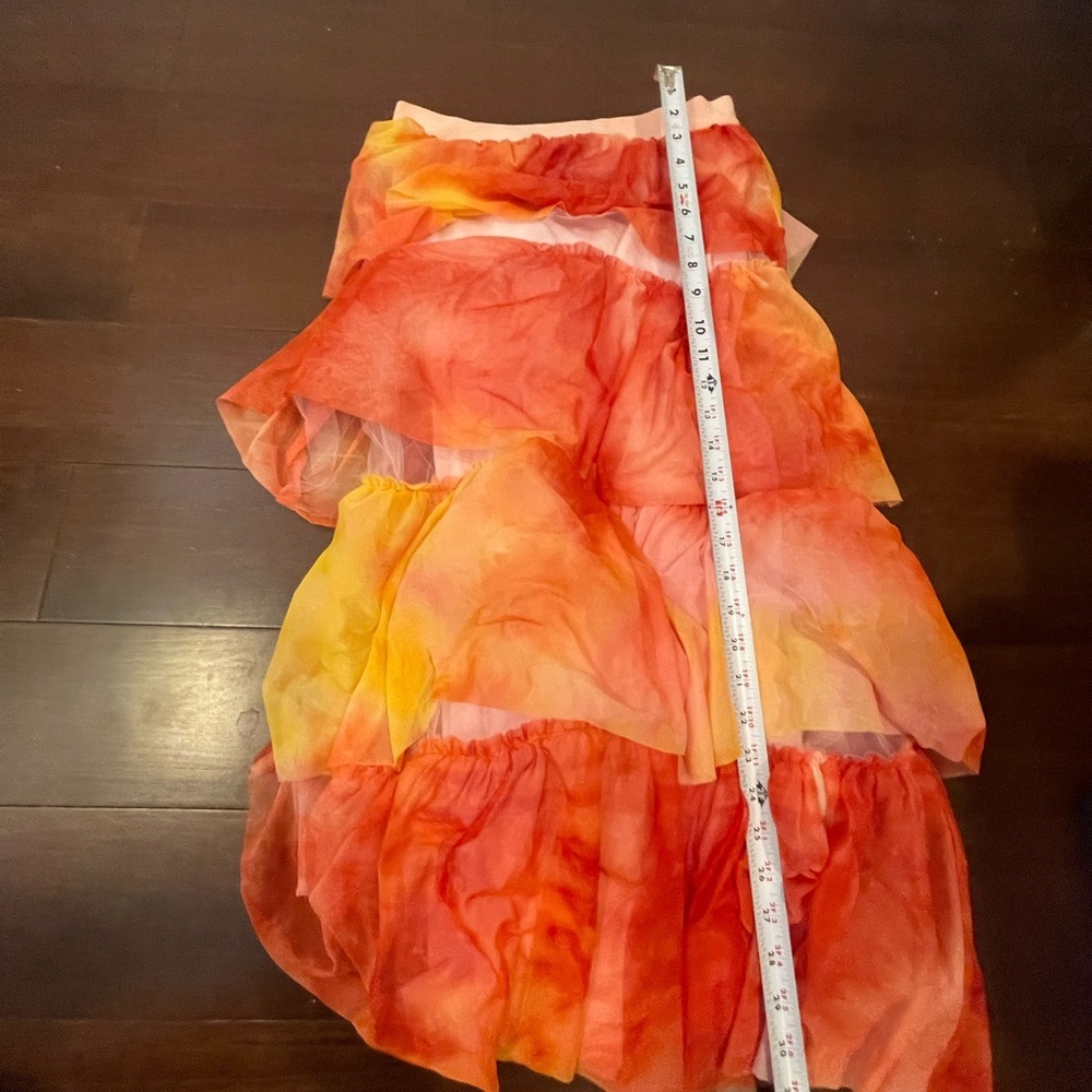 nwot eva franco esperanza Colorful Tiered tull Women's midi Skirt small - Picture 7 of 16